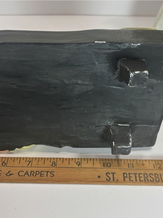 Set Of 2 Hand Carved Painted Wood Cats- Folk Art Whimsical Therapist Kitty Vtg - Picture 8 of 15